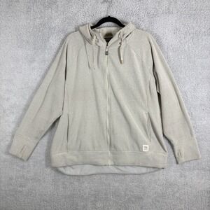Outdoor Research Trail Mix Full Zip Hoodie Womens Size XXL Gray Grid Fleece